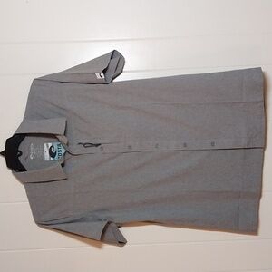 Costa Hybrid Tech Button Down Shirt Men's Small NWT Gray